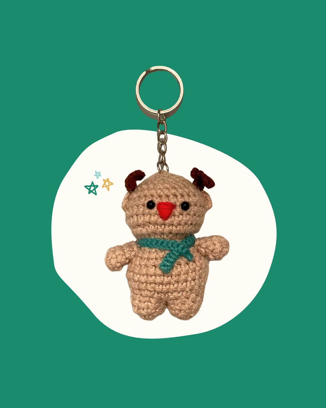 Mini Reindeer Keychain